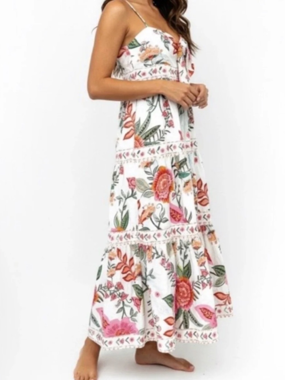 House Of Harlow 1960 Floral Tiered Maxi Dress